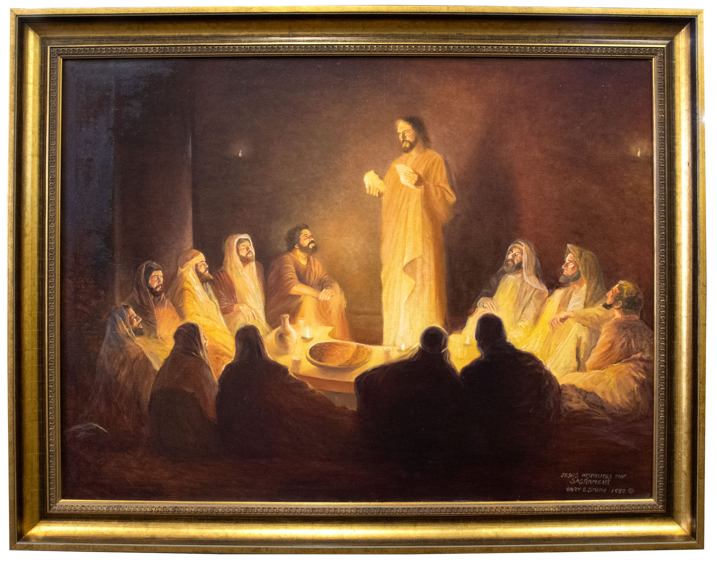 Gary Ernest Smith - Jesus Institutes the Sacrament 1982 35" x 47"