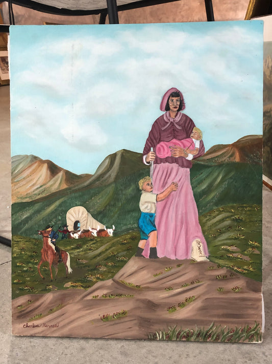 Charlene Barnes - Mormon Family Settling the West 20" x 16"