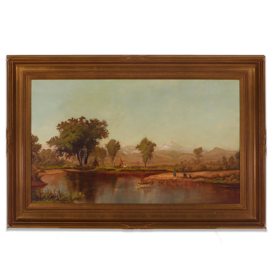 Ransome Gillet Holdredge - Native American Encampment 18" x 30"