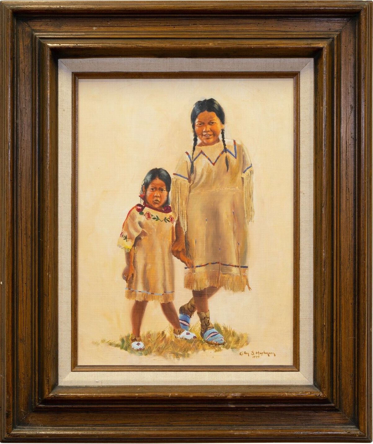 Glen S. Hopkinson - Native Sisters 12" x 16"