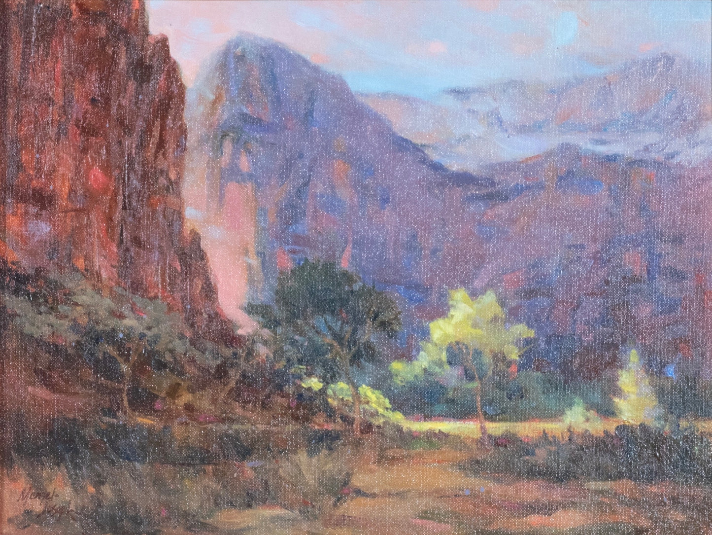 James Menzel-Joseph - Late Afternoon in Zion Valley 11.75” x 15.75