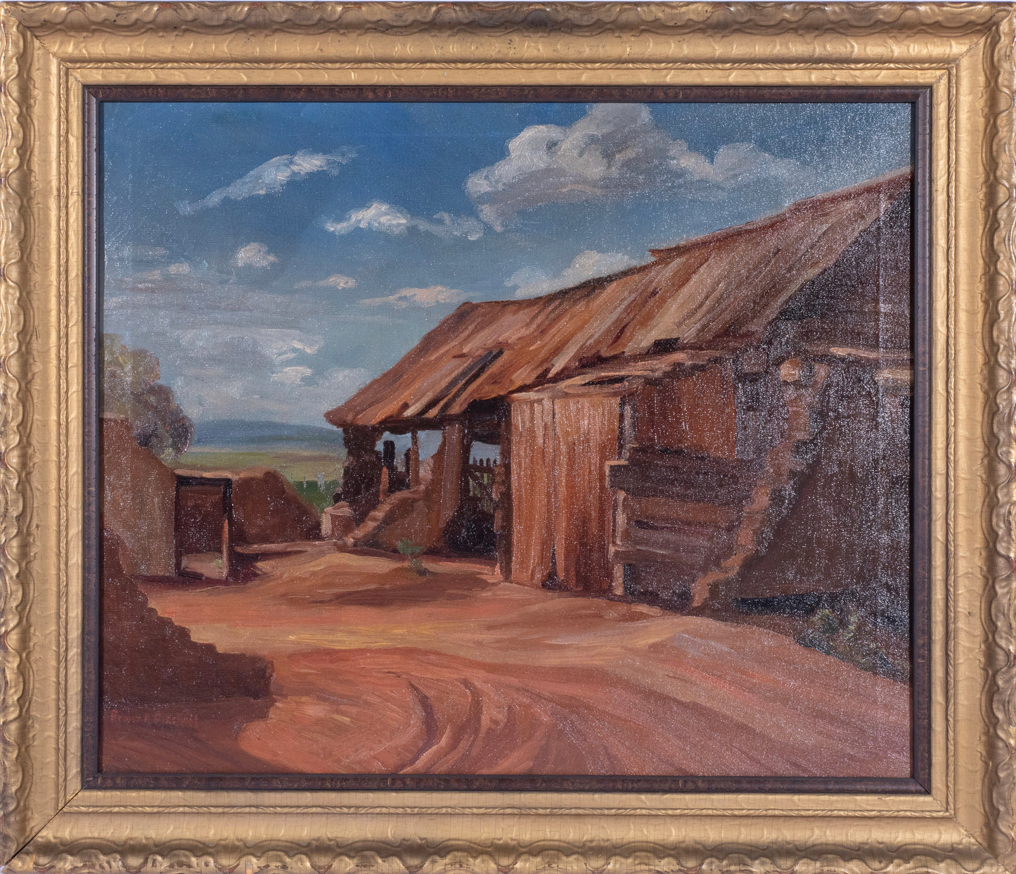 Franz Arthur Bischoff - Utah Barn 25" x 30"