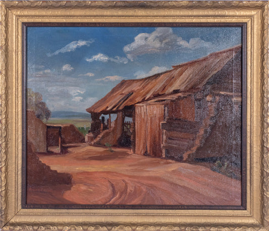 Franz Arthur Bischoff - Utah Barn 25" x 30"
