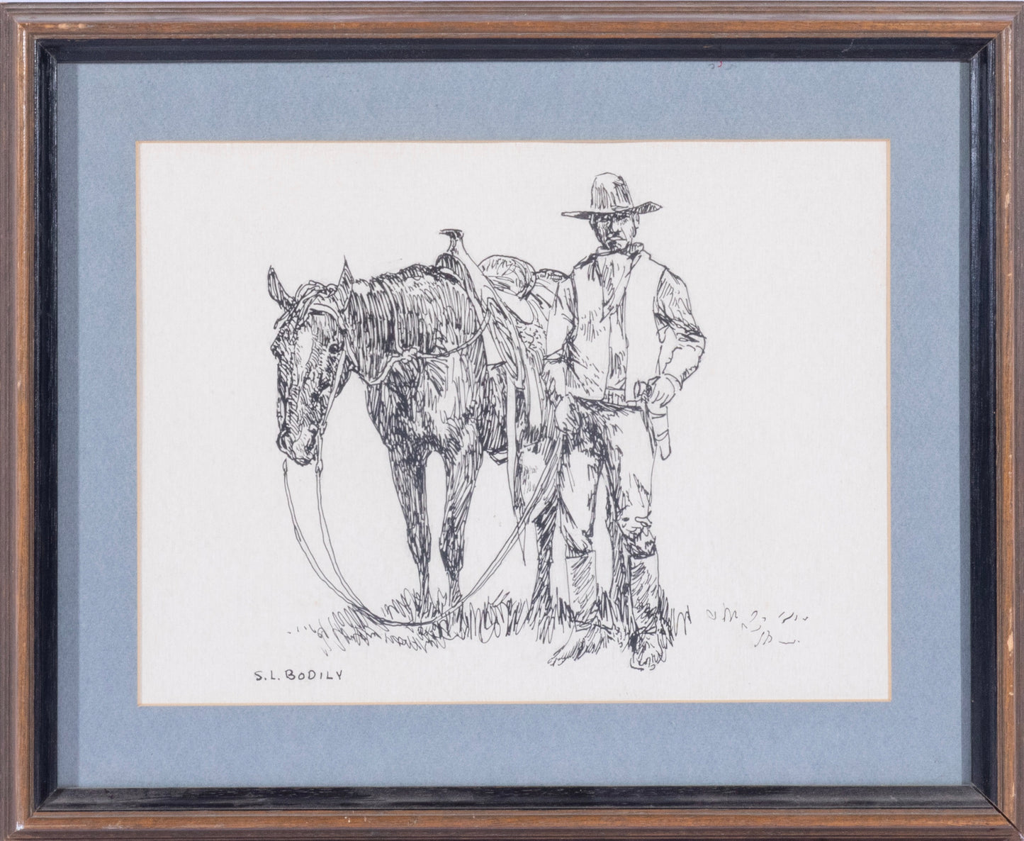 Sheryl L. Bodily - Cowboy and Horse 9" x 12"