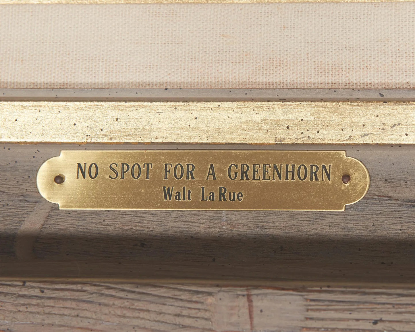 Walt LaRue - No Spot for a Greenhorn 2001 12" x 16"