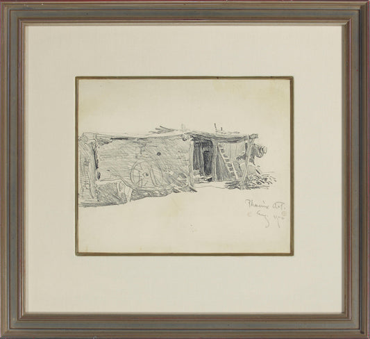 Maynard Dixon - Old Adobe of Phoenix 1900 9" x 11"