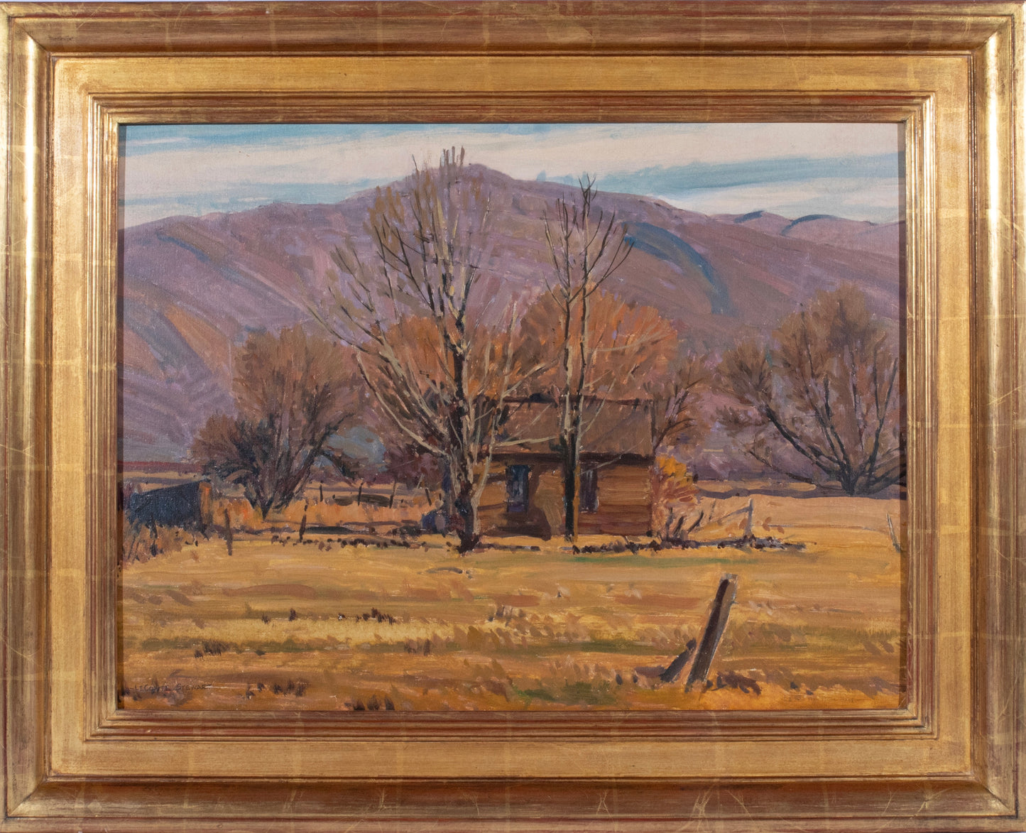 LeConte Stewart - Old House, Autumn, Porterville, Utah 18" x 24"