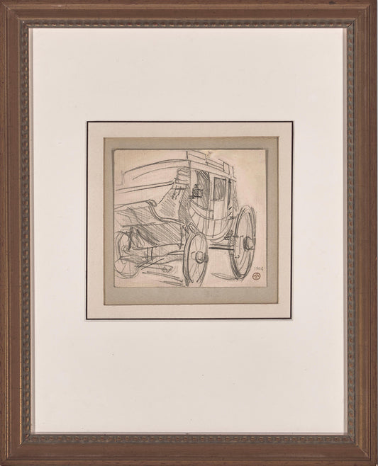Maynard Dixon - Old Stage Coach 1904 4.5" x 5"