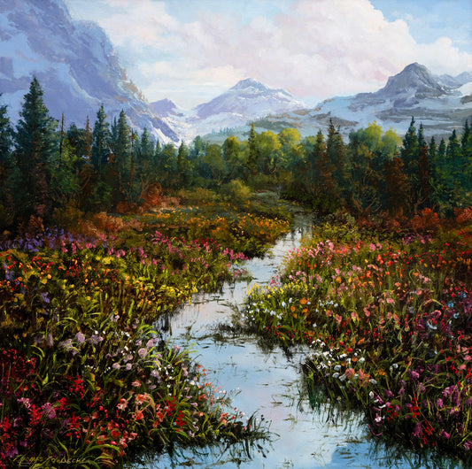 Thomas DeDecker - Rocky Mountain Meadows 2023 36" x 36"