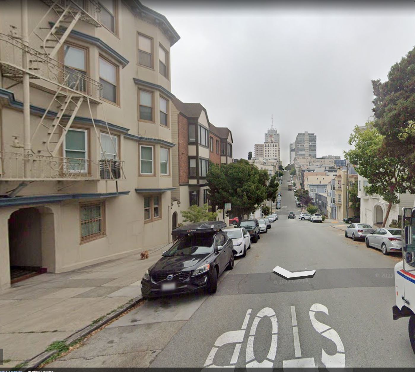 Mark Maggiori - San Francisco, Nob Hill Overlook 2009 15.75" x 31.5"