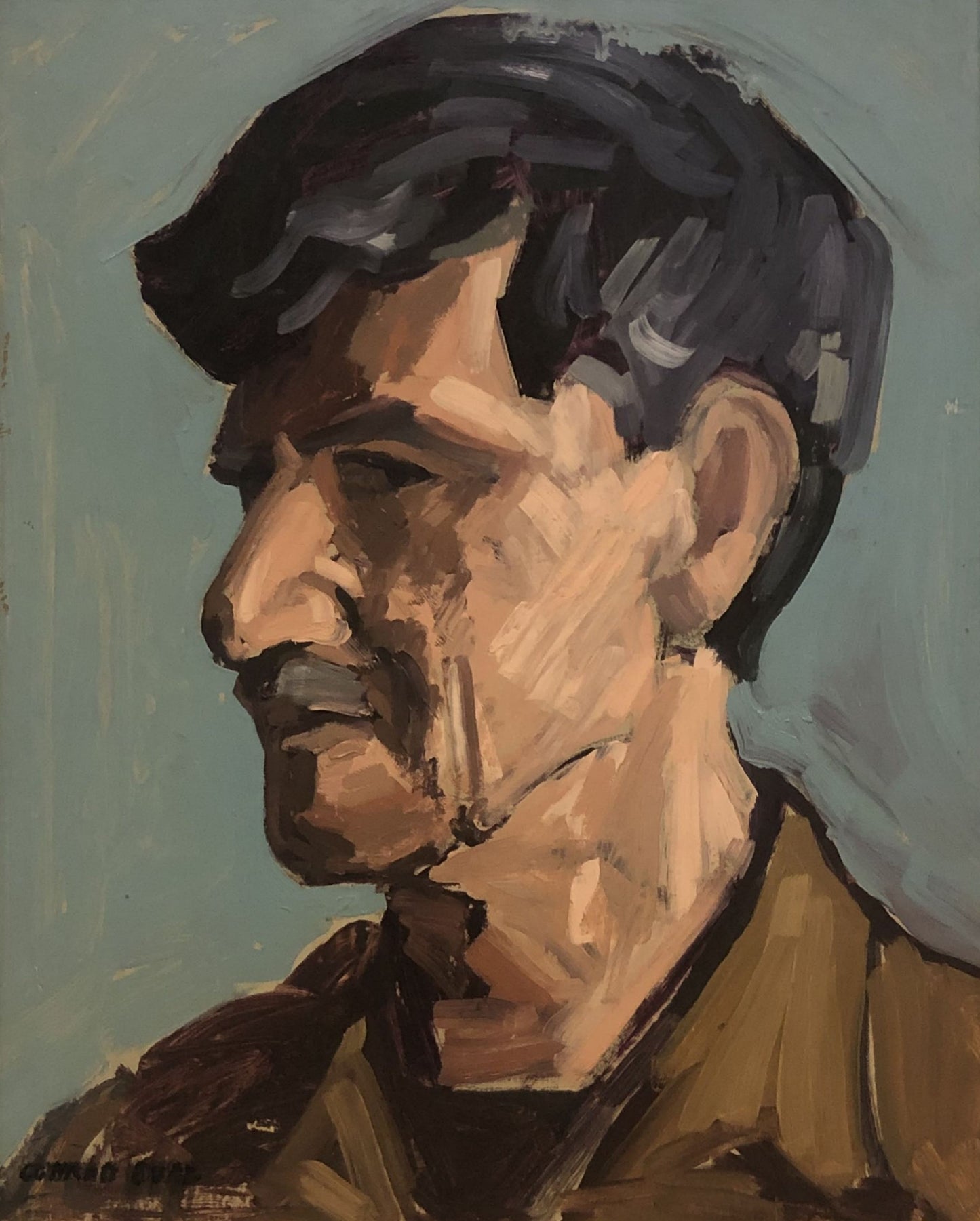 Conrad Buff - Self Portrait (Profile) 17.75” x 15”