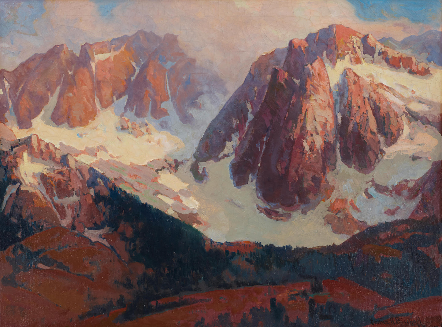 Franz Arthur Bischoff - Sierra Landscape 30" x 40"