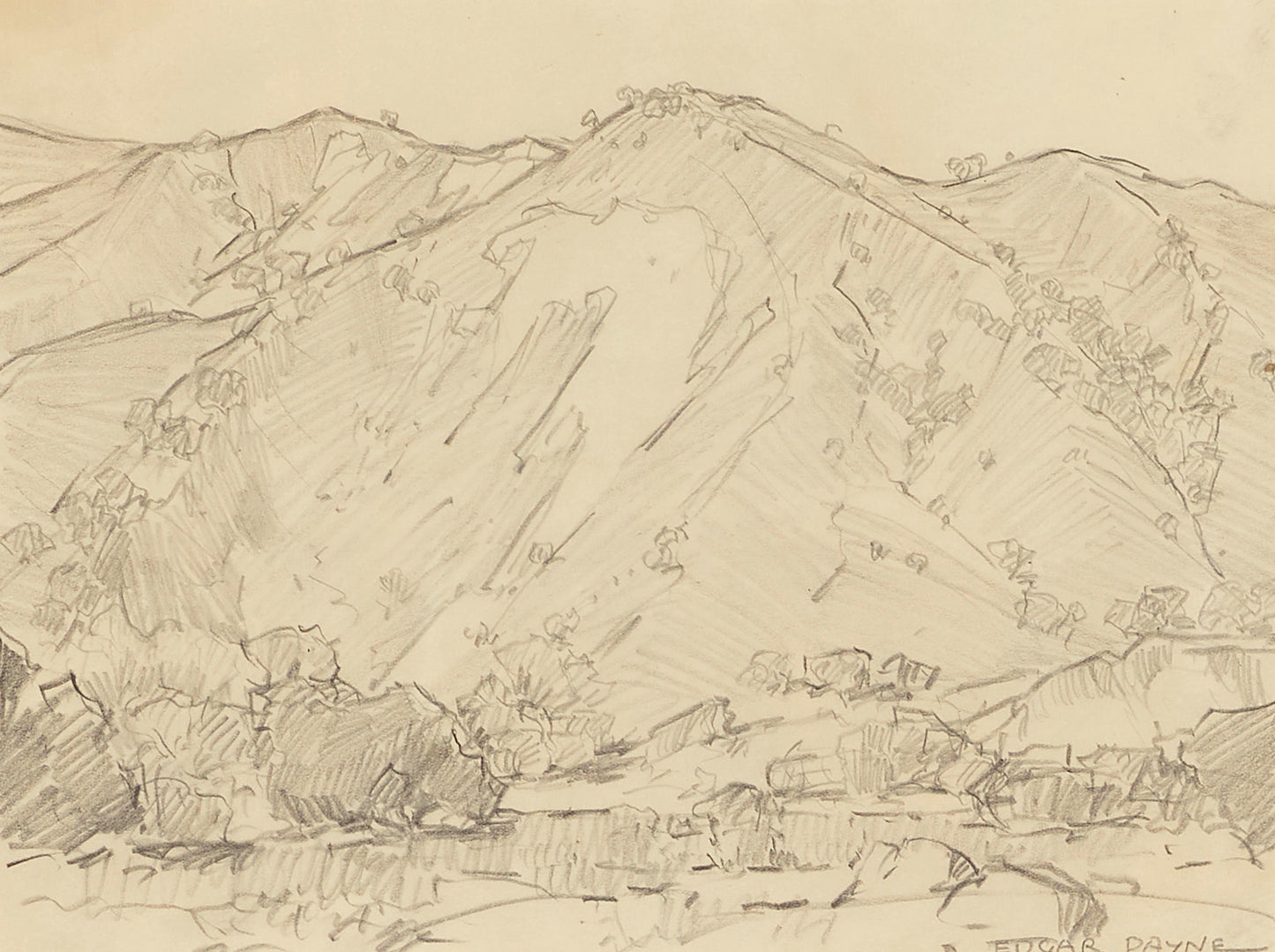 Edgar Alwin Payne - Southern California Hills 7.5" x 10"