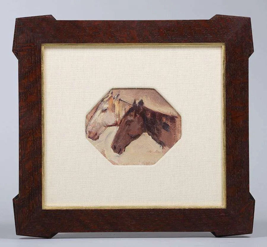 Edgar Alwin Payne - Squaw C. Indian Ponies, c. 1910 4.25" x 5.25"