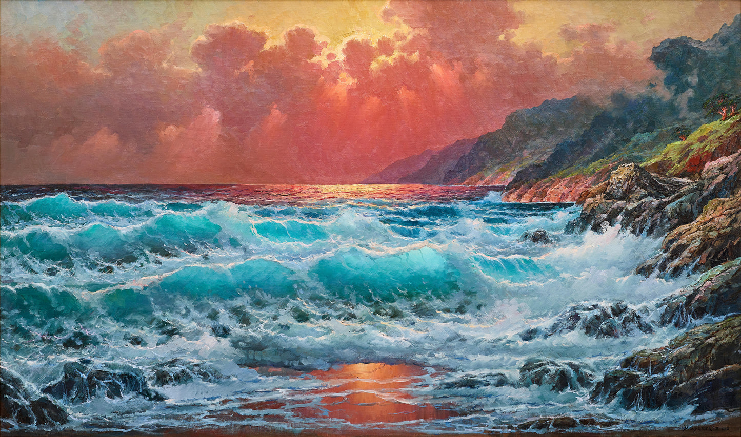 Alexander Dzigurski II - Sunset Seascape 50" x 84"