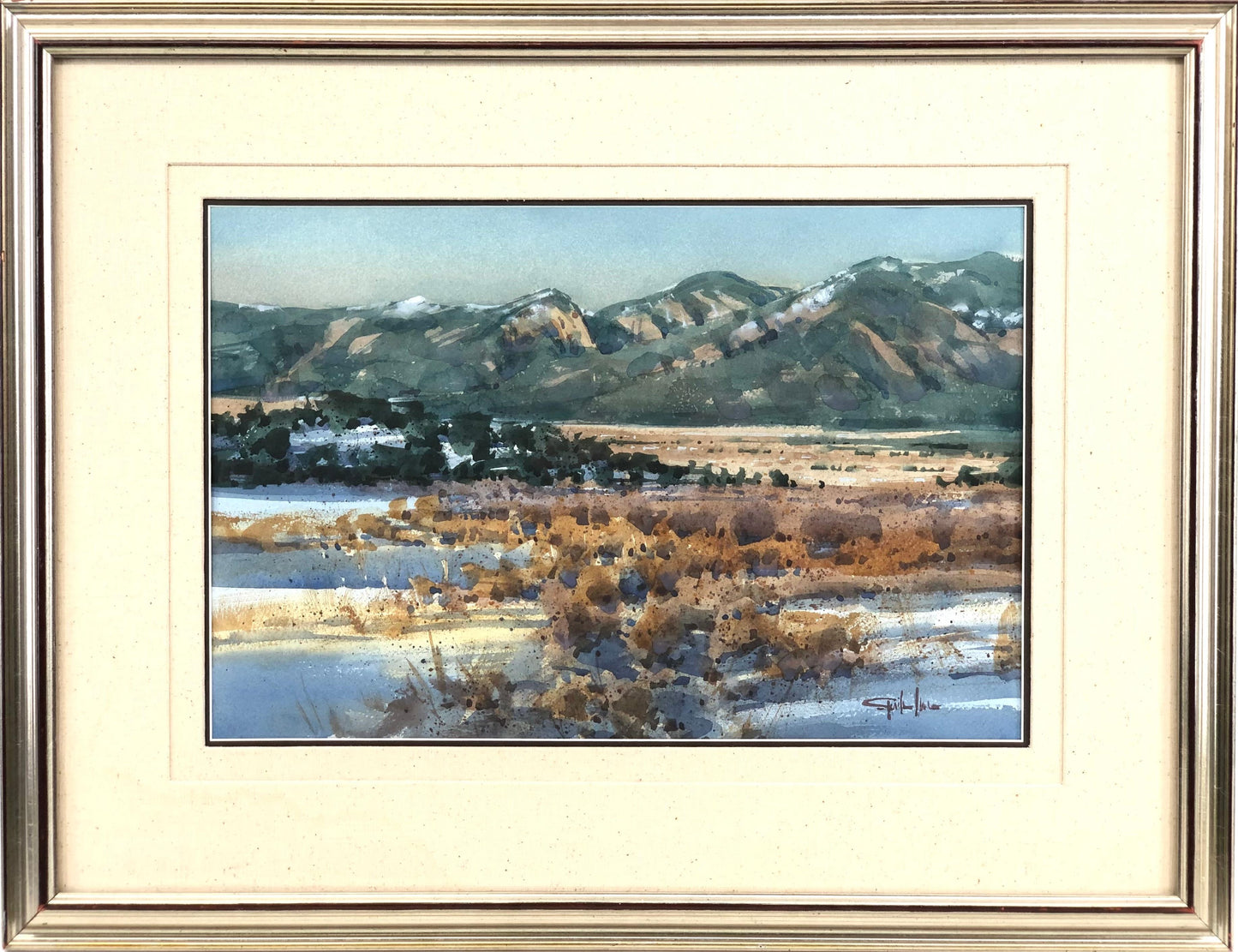 Spike Ress - Taos Mountain From Llano 14" x 21"