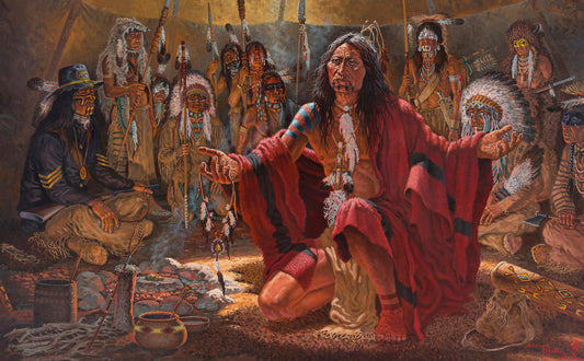 Michael Gentry - The Vision of Sitting Bull 1992 30" x 48"