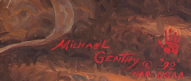 Michael Gentry - The Vision of Sitting Bull 1992 30" x 48"