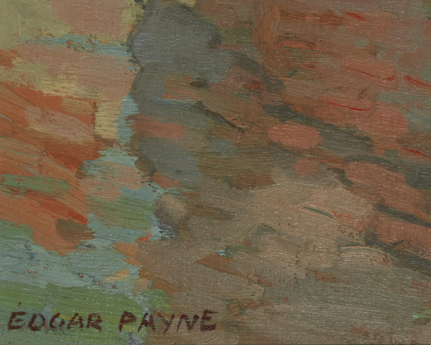 Edgar Alwin Payne - The Water Front, Sottomarina, Italy 29" x 29"