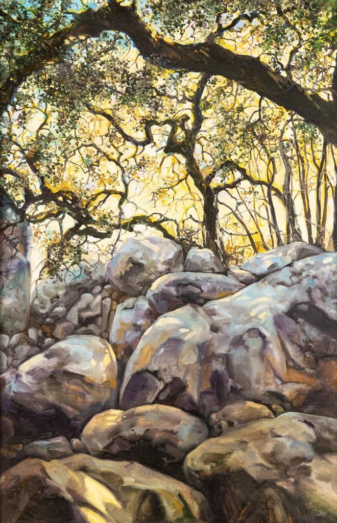 Robin May Gowen - Valley Rocks 36” x 24”