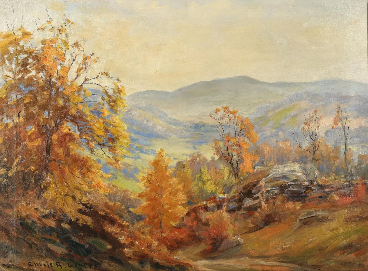 Emile Albert Gruppe - Vermont Landscape 22" x 30"