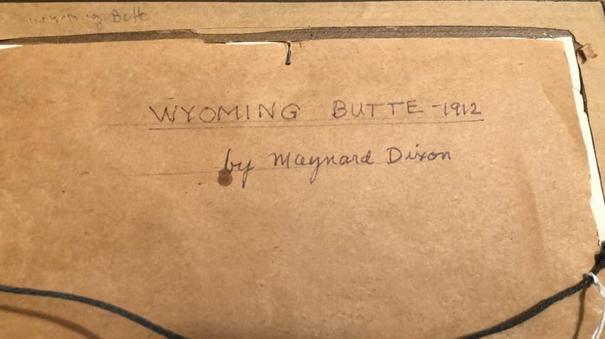Maynard Dixon - Wyoming Butte 4" x 4"