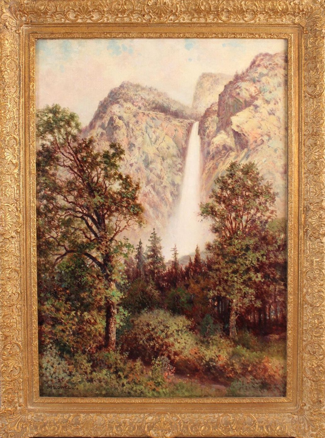 Milton H. Lowell - Yosemite Waterfall 21" x 31"
