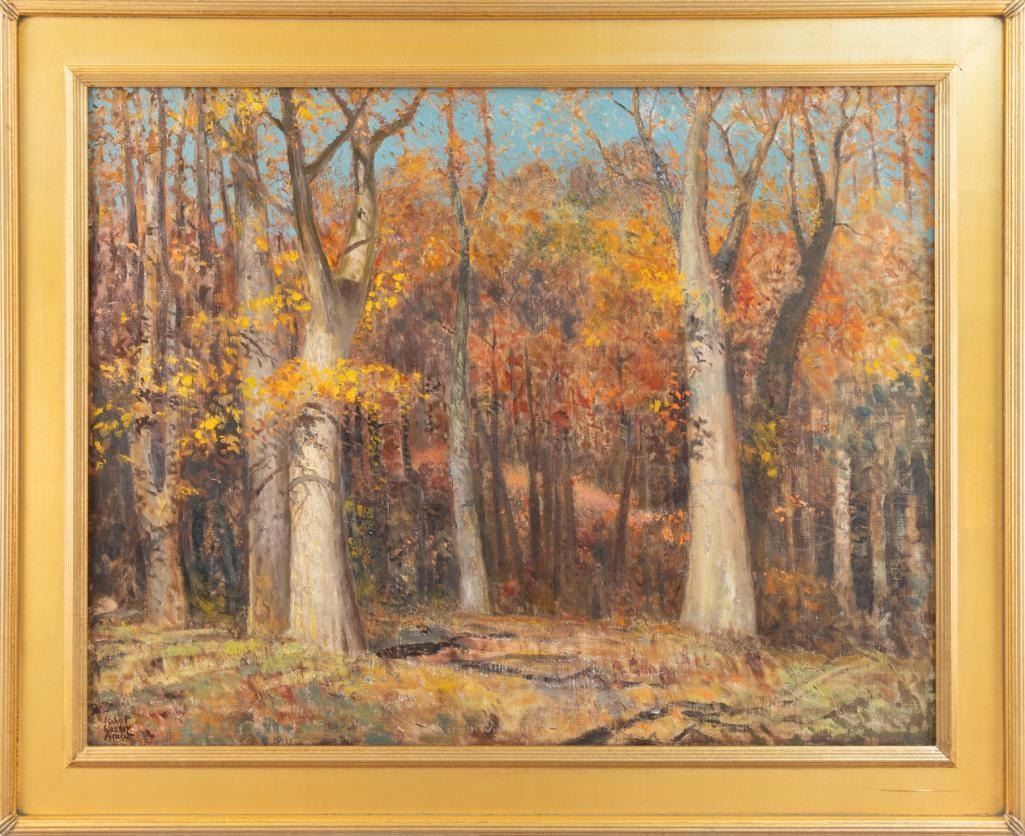 Robert Wesley Amick - Autumn in the Woods 28" x 36"
