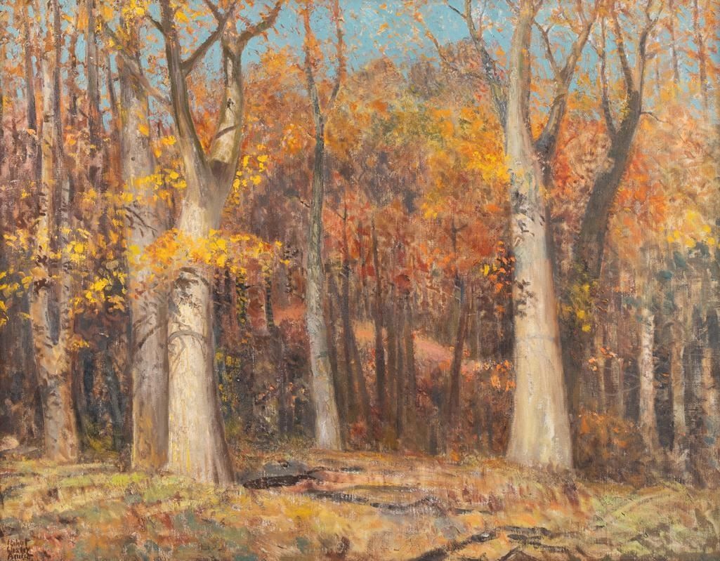 Robert Wesley Amick - Autumn in the Woods 28" x 36"